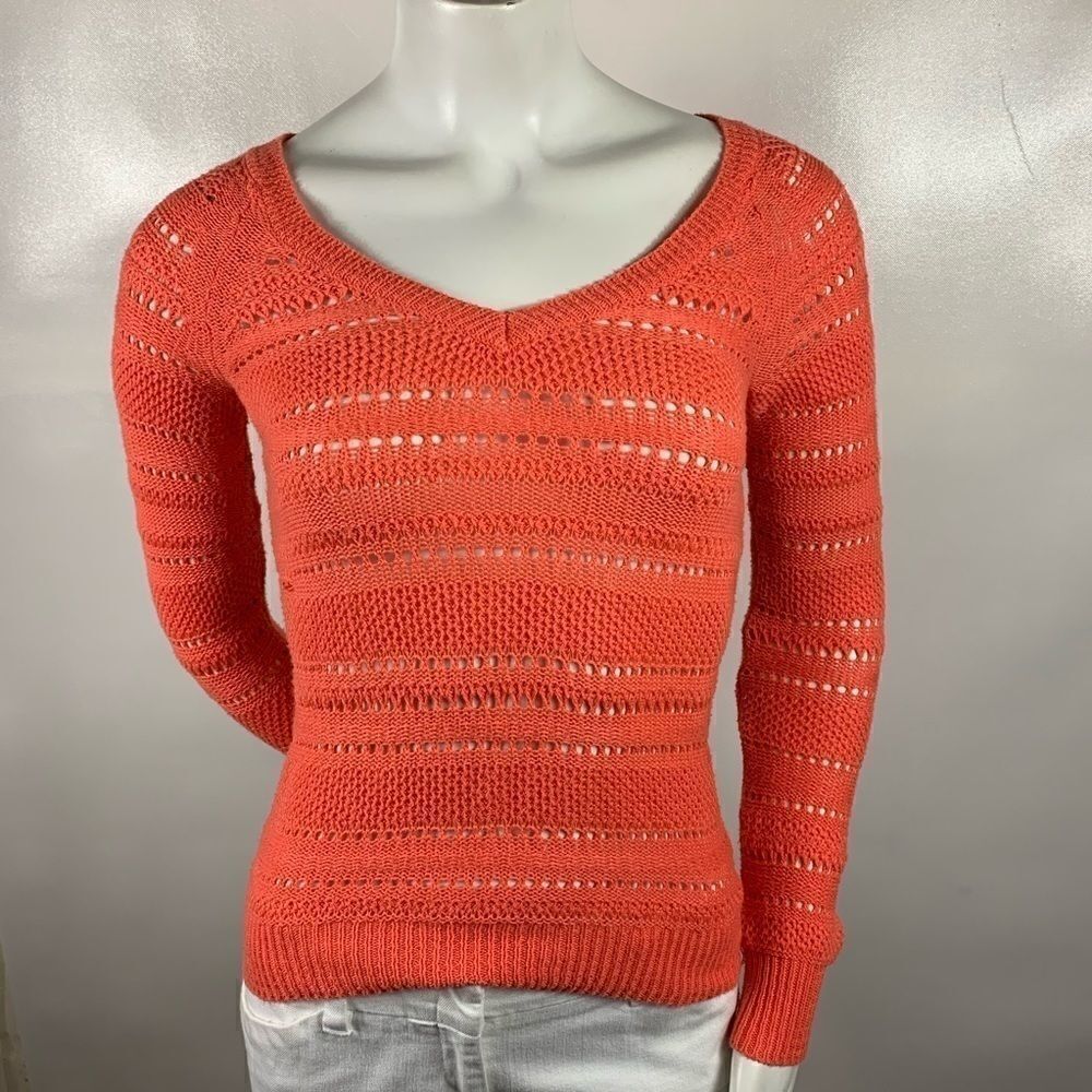 Aeropostale Orange  Knit Sweater Size:XS